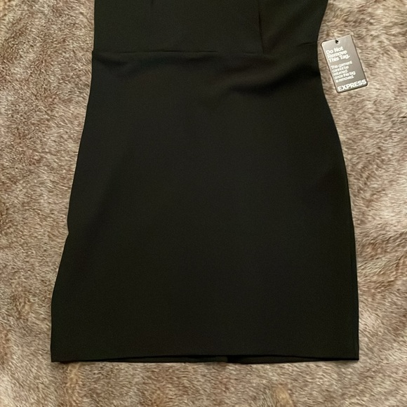 Express Black Sleeveless Bodycon Mini Dress with Cutout Accent Size Small NWT - Picture 4 of 12